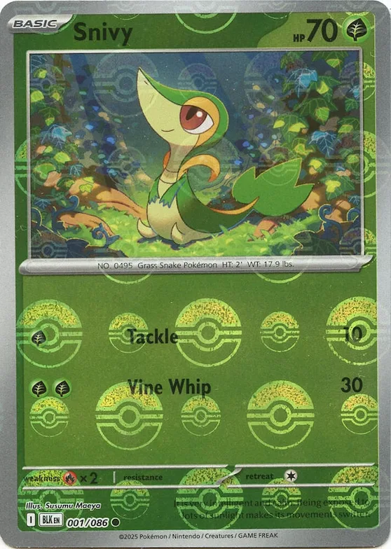 Snivy (padrão Poké Bola) 1 – Raio Preto