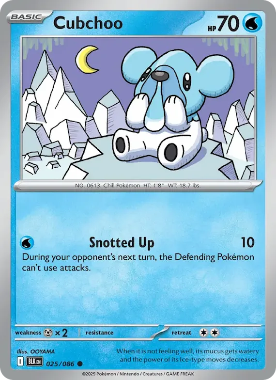 Cubchoo (padrão Poké Bola) 25 – Raio Preto