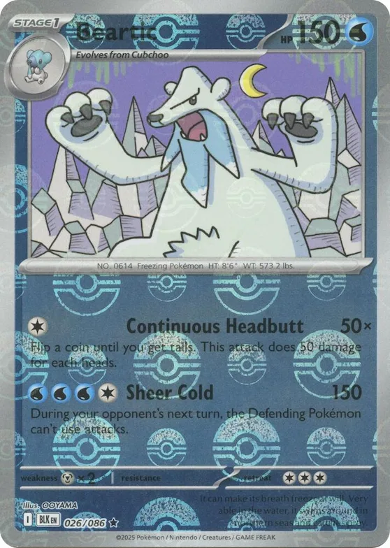 Beartic (motivo Poké Ball) 26 – Luce Nera