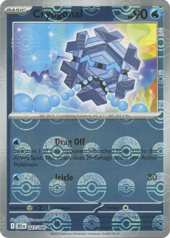 Cryogonal (motivo Poké Ball) 27 – Luce Nera
