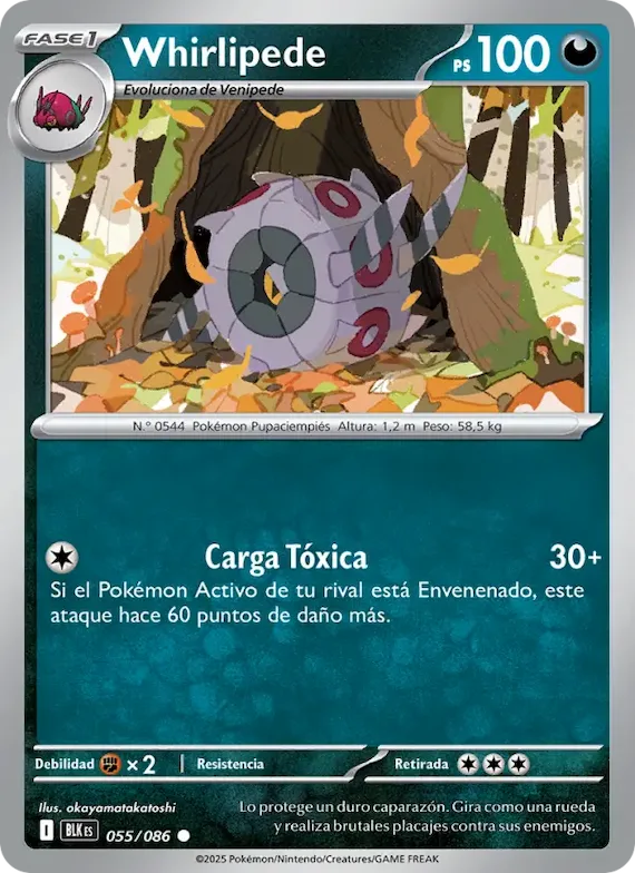 Whirlipede (motivo Poké Ball) 55 – Fulgor Negro