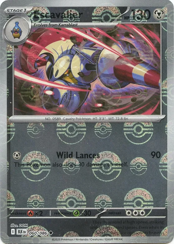 Escavalier (motivo Poké Ball) 60 – Fulgor Negro