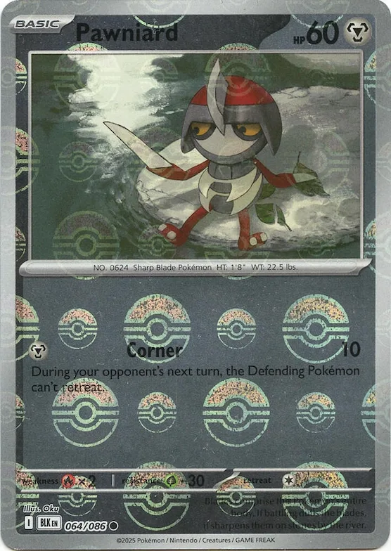 Pawniard (motivo Poké Ball) 64 – Fulgor Negro
