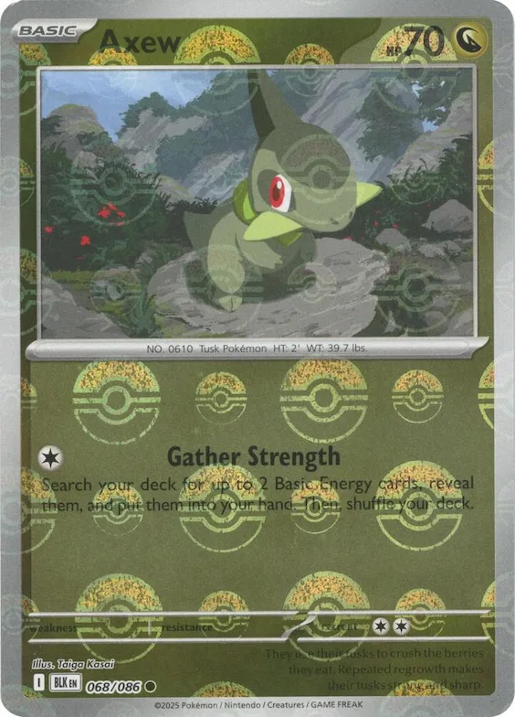 Axew (motivo Poké Ball) 68 – Fulgor Negro