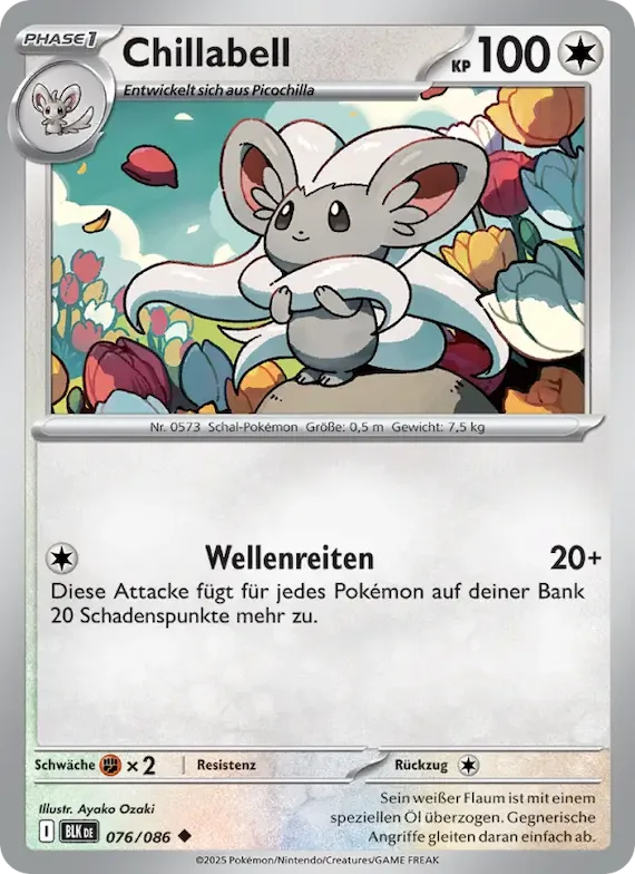 Chillabell (Pokéball-Muster) 76 – Schwarze Blitze