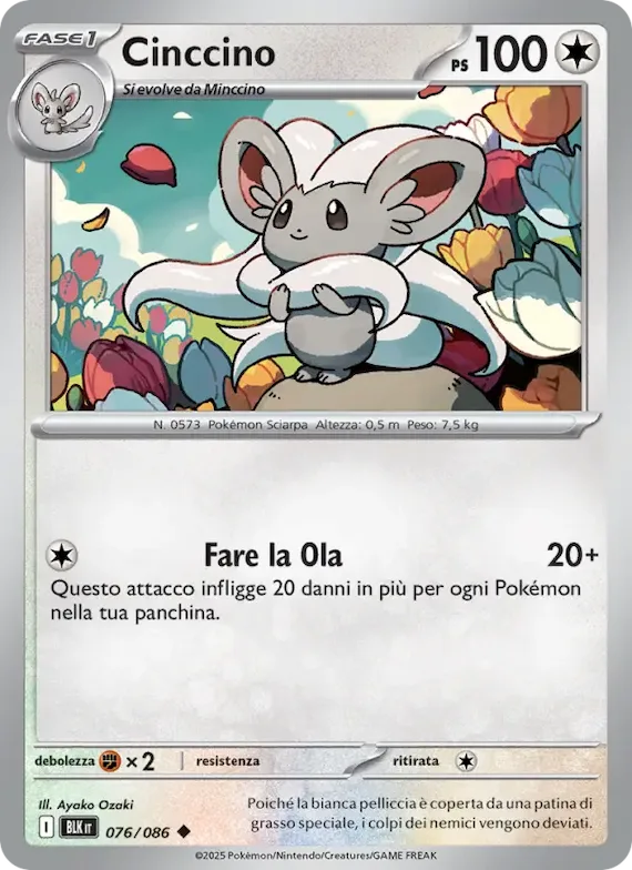 Cinccino (motivo Poké Ball) 76 – Luce Nera