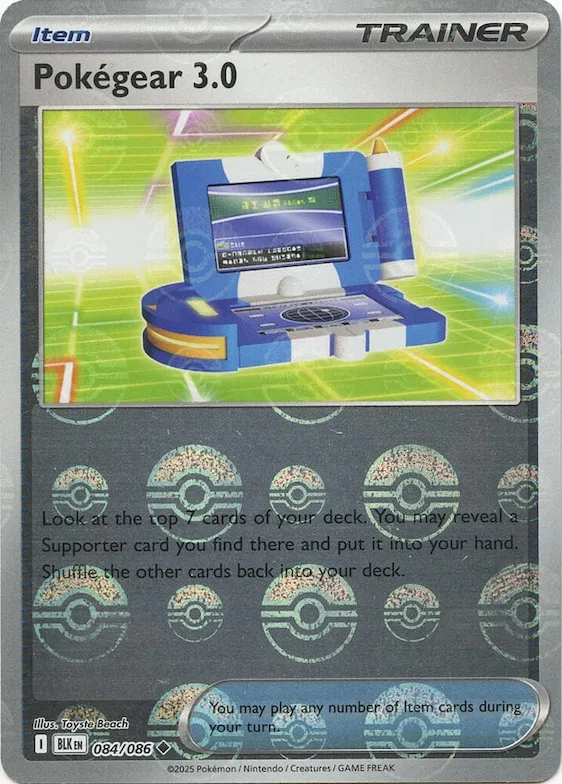 Pokegear 3.0 (Poke Ball Pattern) #84 – Black Bolt
