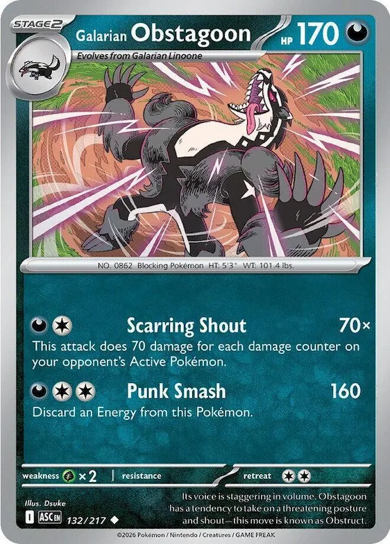 Obstagoon di Galar 132 – Ascesa Eroica