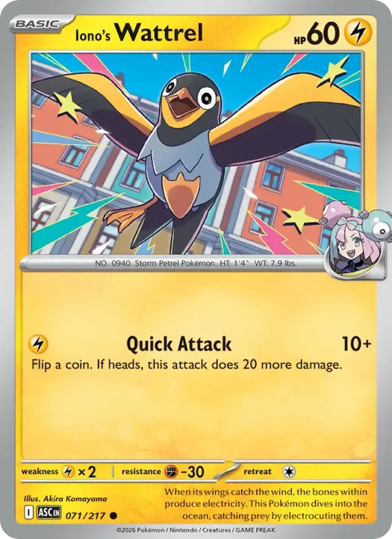 Wattrel da Kissera (Poké Bola) 71 – Heróis Excelsos
