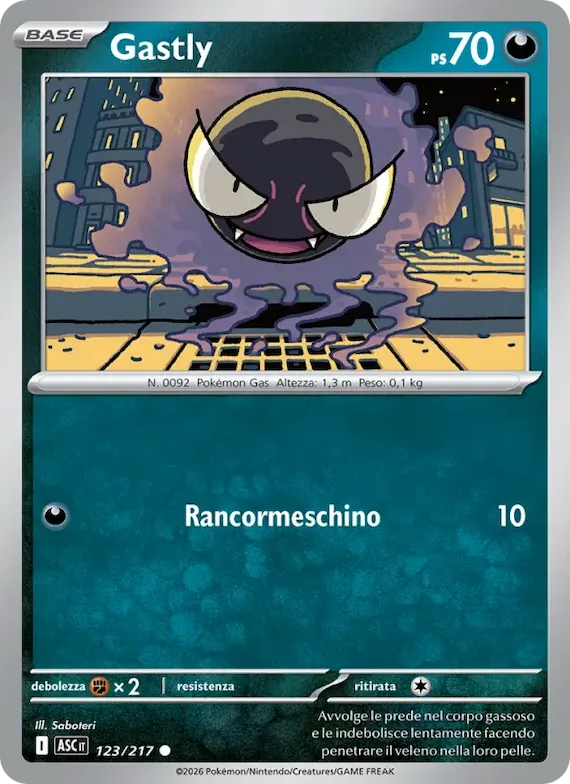 Gastly (Scuro Ball) 123 – Ascesa Eroica