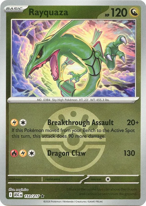 Rayquaza (Copain Ball) 153 – Héros Transcendants