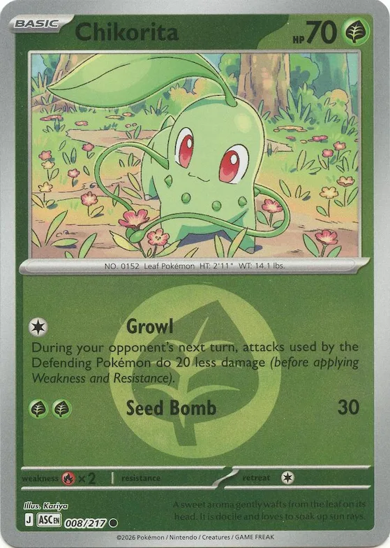 Chikorita (motivo símbolo de Energía) 8 – Héroes Ascendentes