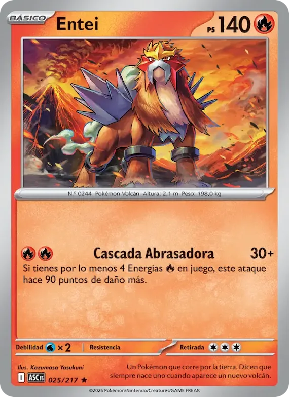 Entei (motivo símbolo de Energía) 25 – Héroes Ascendentes