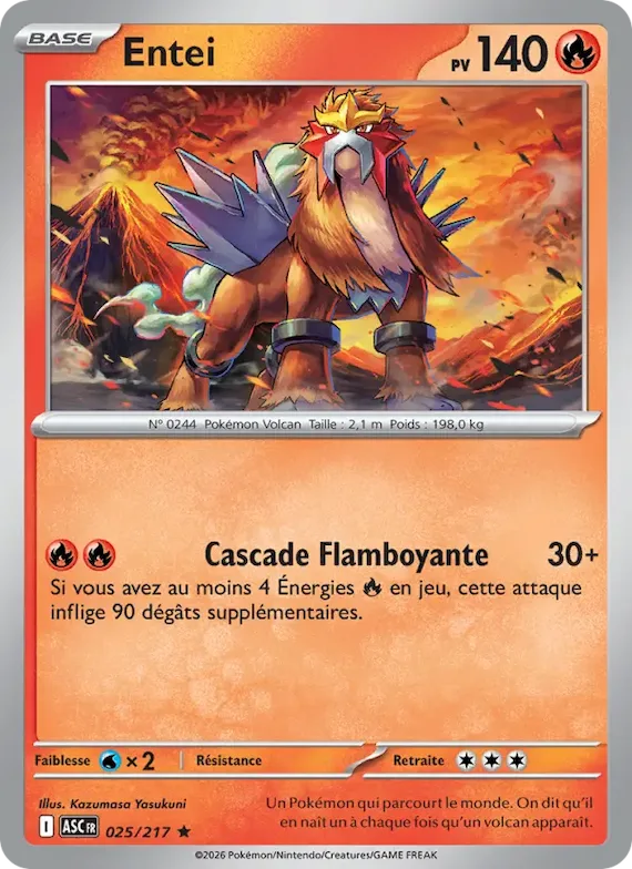 Entei (motif symbole Énergie) 25 – Héros Transcendants