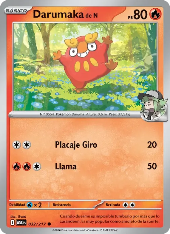 Darumaka de N (motivo símbolo de Energía) 32 – Héroes Ascendentes