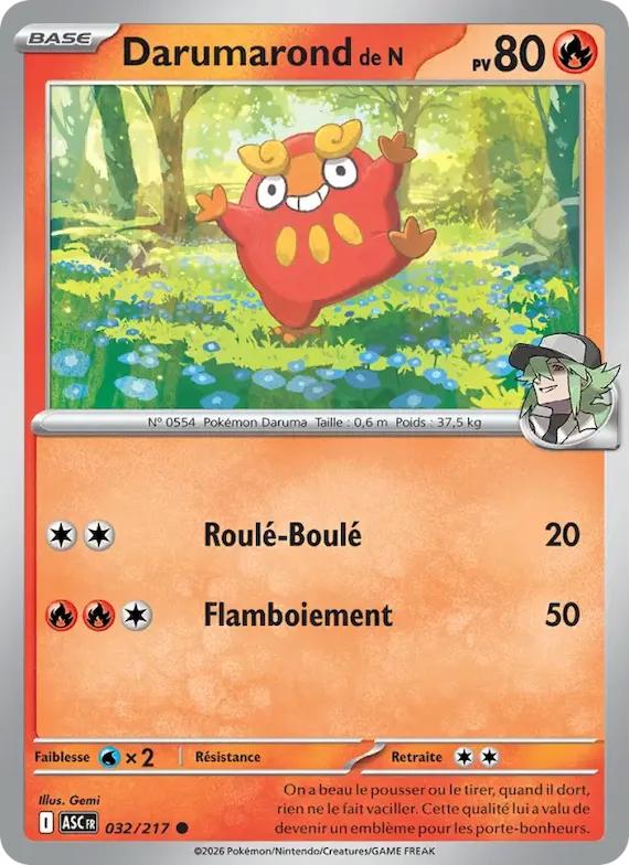 Darumarond de N (motif symbole Énergie) 32 – Héros Transcendants