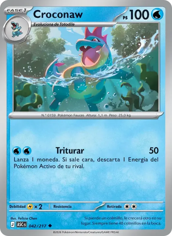 Croconaw (motivo símbolo de Energía) 42 – Héroes Ascendentes