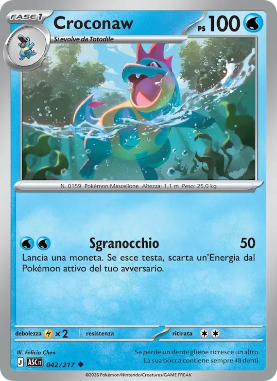 Croconaw (motivo simbolo Energia) 42 – Ascesa Eroica