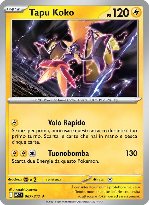 Tapu Koko (motivo simbolo Energia) 67 – Ascesa Eroica
