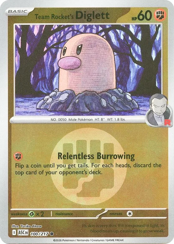 Team Rockets Digda (Energiesymbol-Muster) 100 – Erhabene Helden