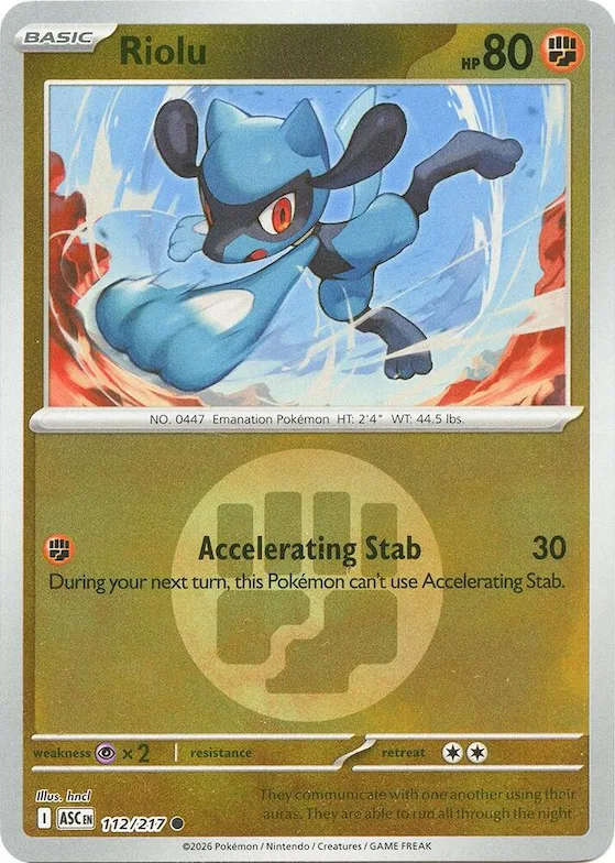 Riolu (motivo símbolo de Energía) 112 – Héroes Ascendentes