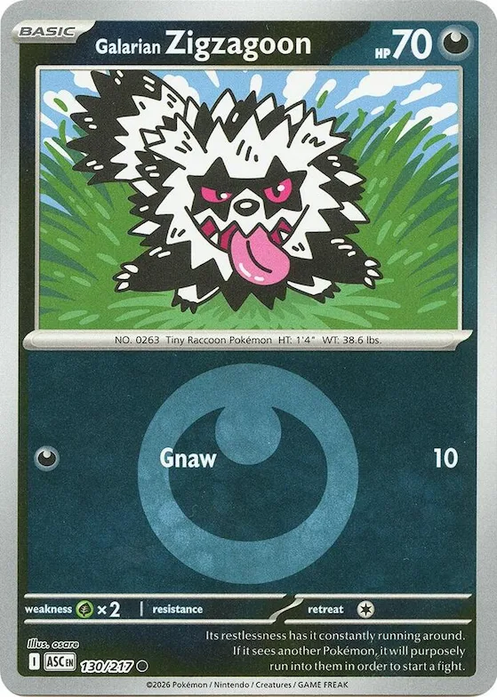 Zigzagoon de Galar (motivo símbolo de Energía) 130 – Héroes Ascendentes
