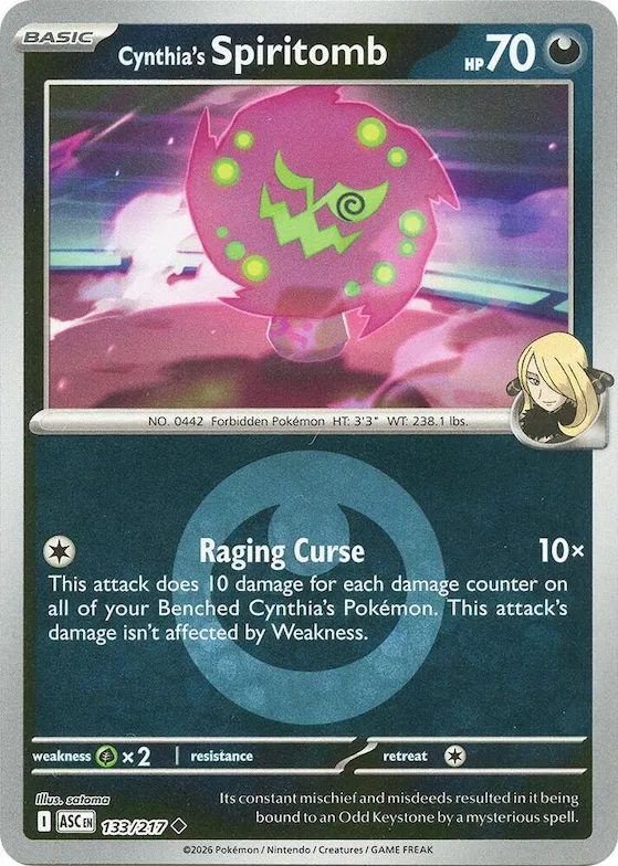 Spiritomb de Cintia (motivo símbolo de Energía) 133 – Héroes Ascendentes