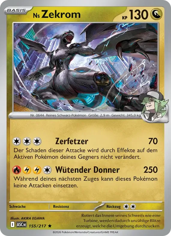Ns Zekrom (Energiesymbol-Muster) 155 – Erhabene Helden