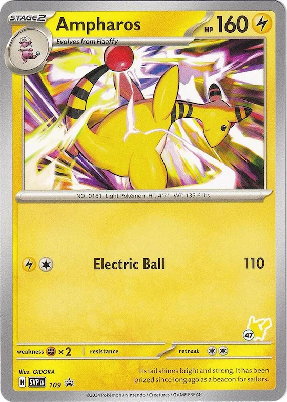 Ampharos - Pikachu 47 #109 – Battle Academy 2024