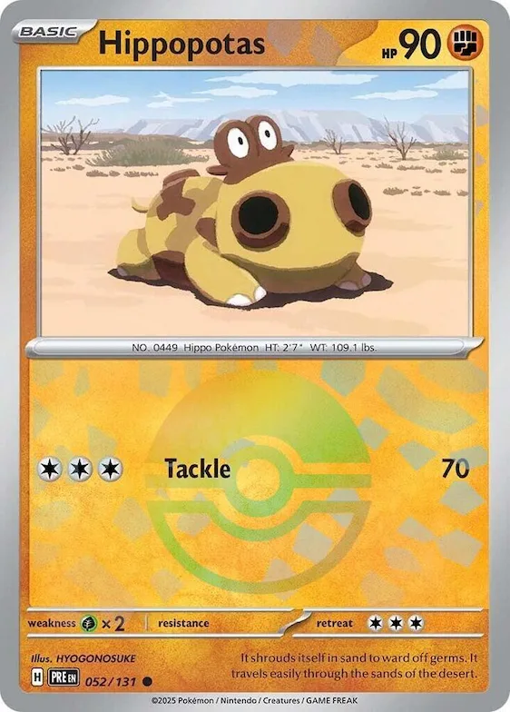 Hippopotas (motivo Poké Ball) 52 – Evoluzioni Prismatiche