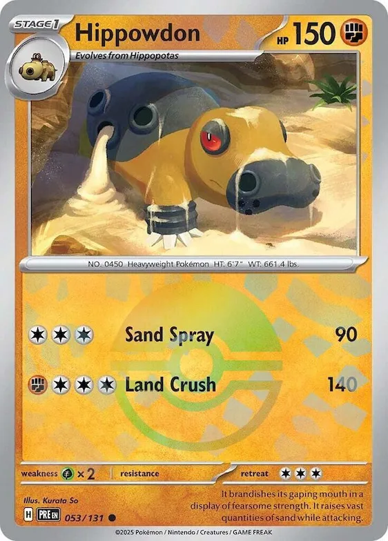 Hippowdon (motivo Poké Ball) 53 – Evoluzioni Prismatiche