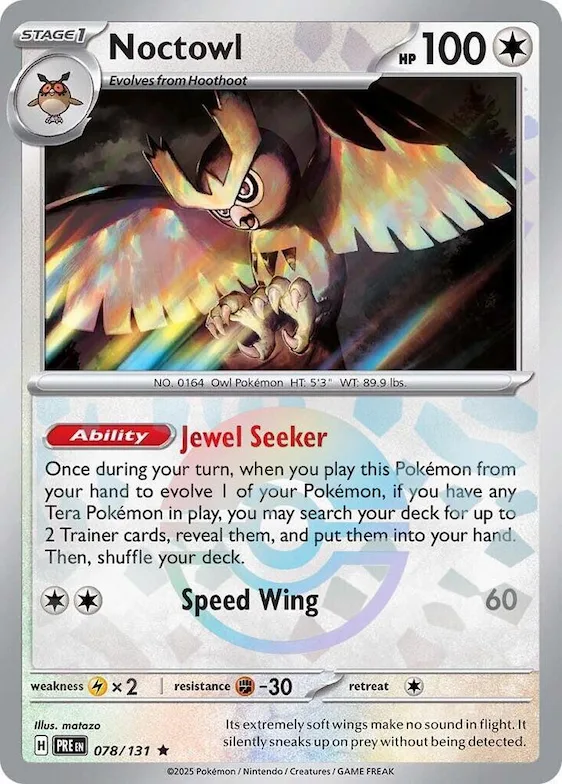 Noctowl (motivo Poké Ball) 78 – Evoluciones Prismáticas