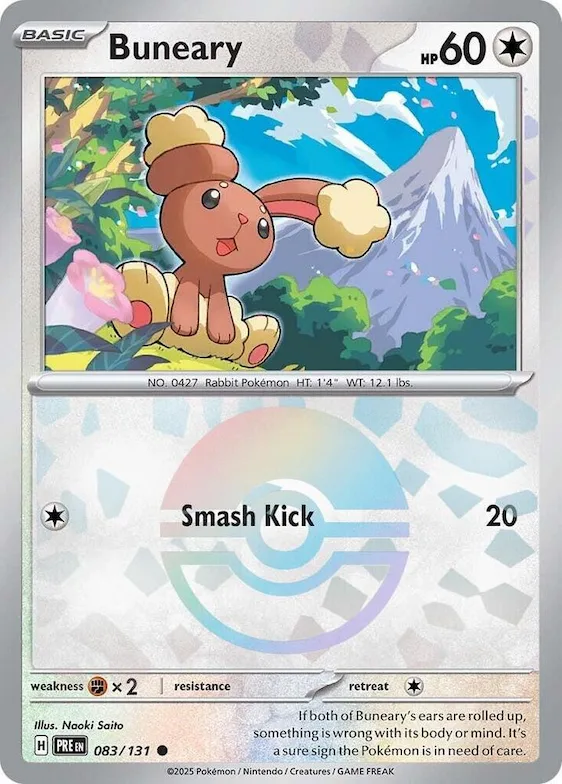 Buneary (motivo Poké Ball) 83 – Evoluzioni Prismatiche
