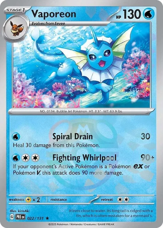 Vaporeon (Master Ball Pattern) #22 – Prismatic Evolutions
