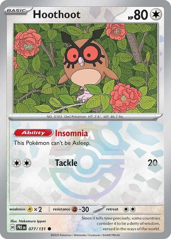 Hoothoot (Master Ball Pattern) #77 – Prismatic Evolutions