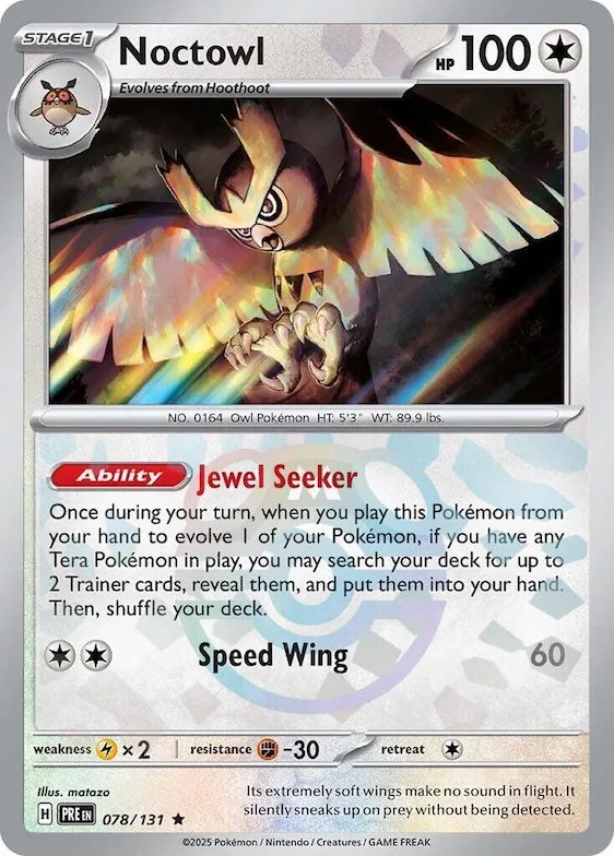 Noctowl (Master Ball Pattern) #78 – Prismatic Evolutions