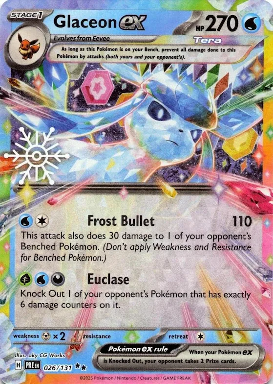 Glaceon ex (Holiday Calendar) #26 – Prismatic Evolutions