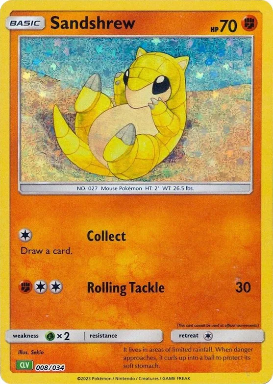 Sandshrew #8 – Trading Card Game Classic