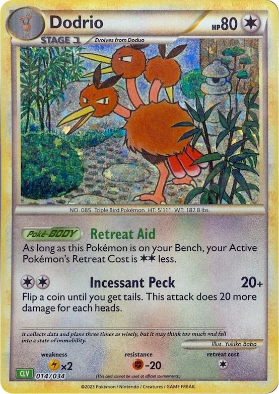 Dodrio #14 – Trading Card Game Classic