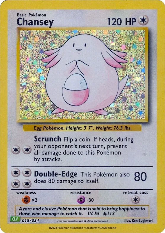 Chansey #15 – Trading Card Game Classic