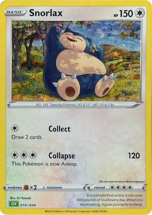 Snorlax #16 – Trading Card Game Classic