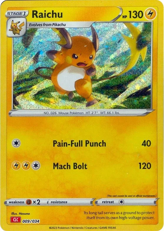 Raichu #9 – Trading Card Game Classic