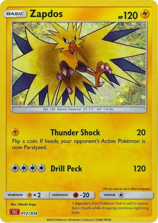 Zapdos #12 – Trading Card Game Classic
