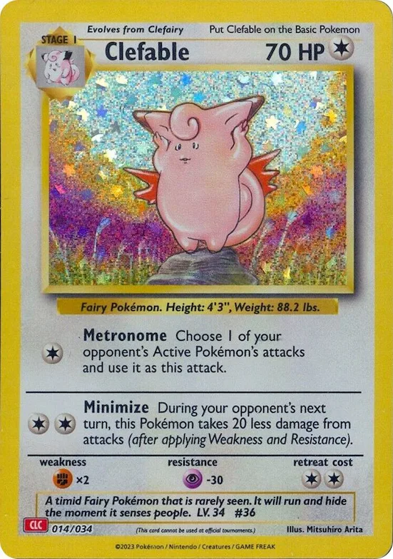 Clefable #14 – Trading Card Game Classic