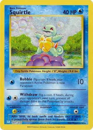 Squirtle #1 – Trading Card Game Classic