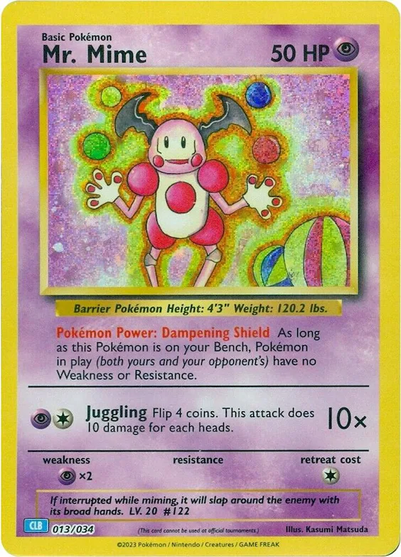 Mr. Mime #13 – Trading Card Game Classic