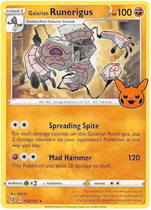 Galarian Runerigus #102 – Trick or Trade BOOster Bundle 2023
