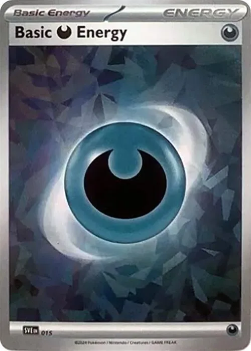 Basic Darkness Energy (Cracked Ice Holo) #15 – Scarlet & Violet Energies