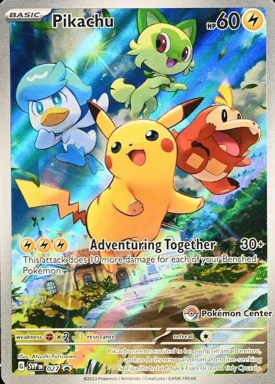 Pikachu - 027 (Pokemon Center Exclusive) #27 – Scarlet & Violet Promo Cards