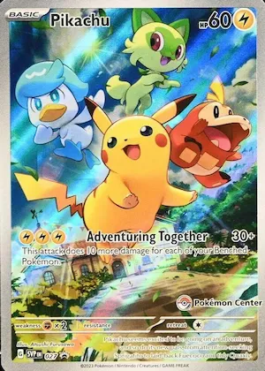 Pikachu - 027 (Pokemon Center Exclusive) #27 – Scarlet & Violet Promo Cards
